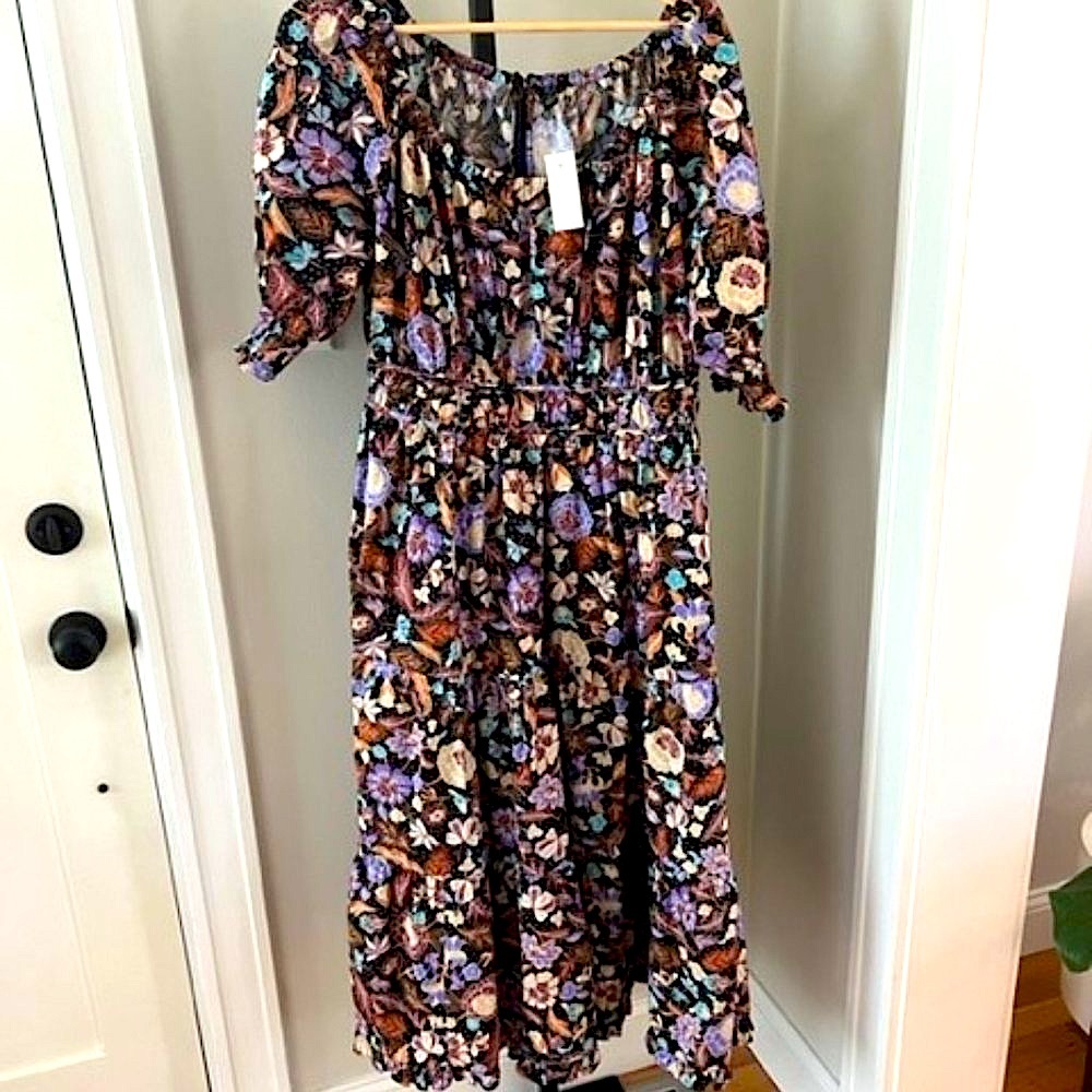 Ann Taylor Floral Paisley Midi Dress